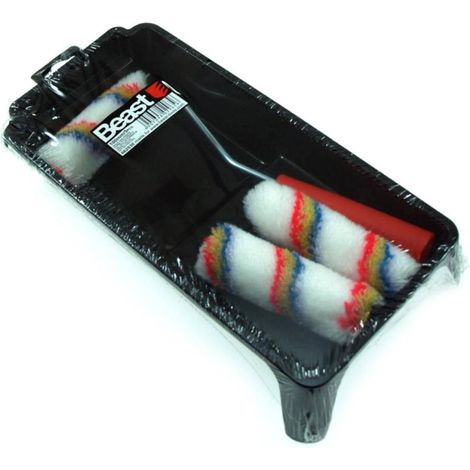 Rouleaux de Peinture 3 x 100 mm - Acrylique - Idéal pour Finitions - Haute performance - Usage intensif - Beast (1/4)