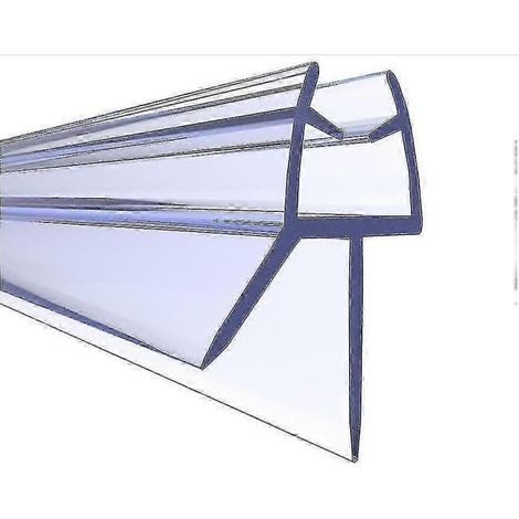 Ecleanfy - Joint de porte de douche pour verre de 4 à 6 mm - Couvre les espaces jusqu'à 20 mm - Joint mural de douche transparent parfait, longueur réglable (2 pièces à 50c[HK] (1/2)