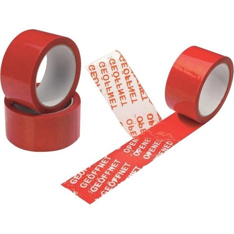 Cinta de seguridad rojo, 50mm x 50m