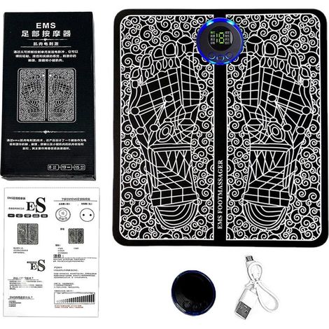 Filiyano-Tapis de massage électrique EMS pour les pieds, stimulateur d'acupuncture pour les pieds, blanc, taille unique (1/5)