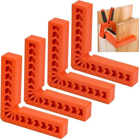 ANDIAMO outil du menuisier.Lot de 4 équerres de positionnement 90 degrés L type pinces à angle droit.outil de travail du bois pour boîte. porte. les cadres photo.CMODIHI