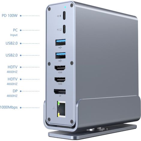 Adaptateur multiport GEMBIRD USB Type-CF 15-en-1 vert (1/2)