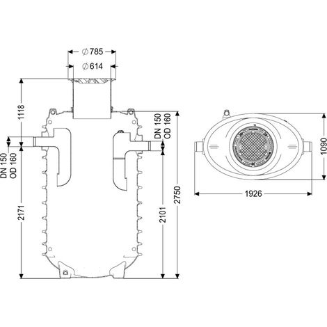 KESSEL 95100-120B-DL Séparateur de graisses EasyClean encastré