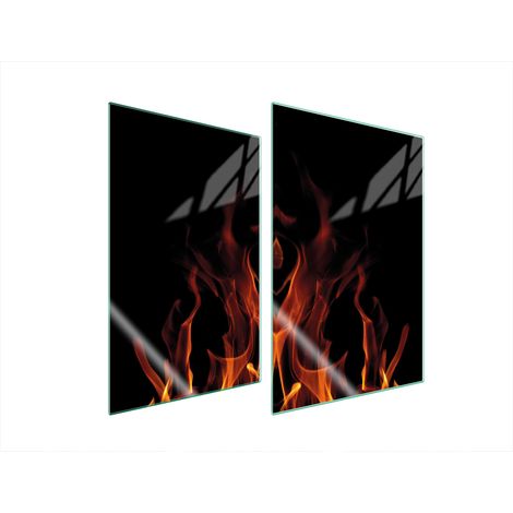 Plaque de protection en verre pour cuisine 2x35x52 cm (feu) (1/5)