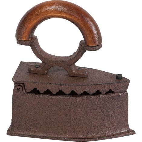 Set 2 Bügeleisen aus Gusseisen mit antikiertem Rost-Finish L13,8xPR6,3xH15,5 cm