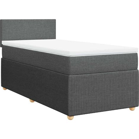 Maison Exclusive - Boxspringbett mit Matratze Dunkelgrau 90x200 c