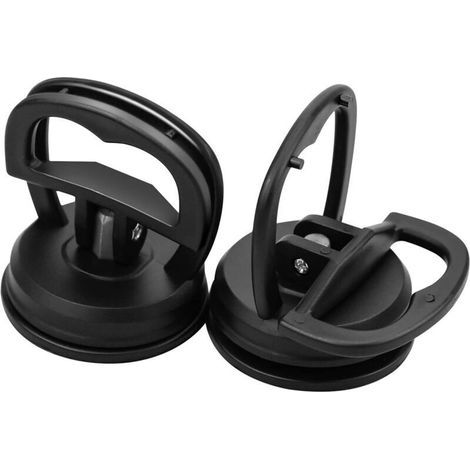 Extracteur de bosses pour carrosserie automobile – 2 ventouses réparatrices en caoutchouc noir, diamètre 5,8 cm, usage vitre et carrosserie (1/5)