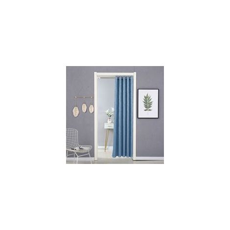 Rideau de Porte Interieur, Rideau occultant pour Maison intérieure pour fenêtre et Porte Isolant Thermique, Rideau Maison et déco avec Tige télescopique,Bleu Roi,120x180cm (1/3)
