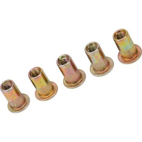Kit 200 inserts filetés M3 à riveter, écrous noix zingués, fixation vissée pour bricolage et quincaillerie (1/5)