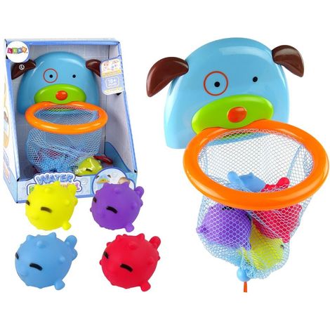 Mini palline da basket in gomma per cani, ideali per il bagno.