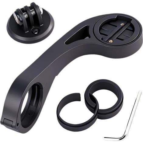 Support de Guidon Avant Compatible Fixation Guidon 31.8mm 25.4mm, Installation Rapide, Haute Sécurité - Inclus Accessoires de Montage, Support Compteur Vélo Robuste pour Garmin Edge 530, 540 Noir (1/5)