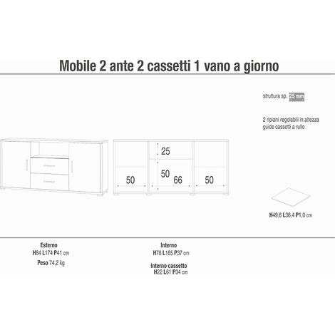 CLAUS - madia moderna per soggiorno
