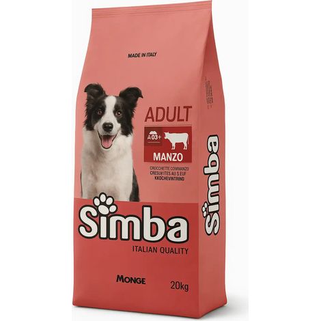 Monge Dog Simba con Manzo - Monge Dog Simba con Manzo - Sacco Da 20 Kg