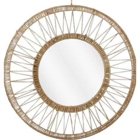 Mica Decorations Miroir mural Marron clair H5xl70xL70cm (1/5)