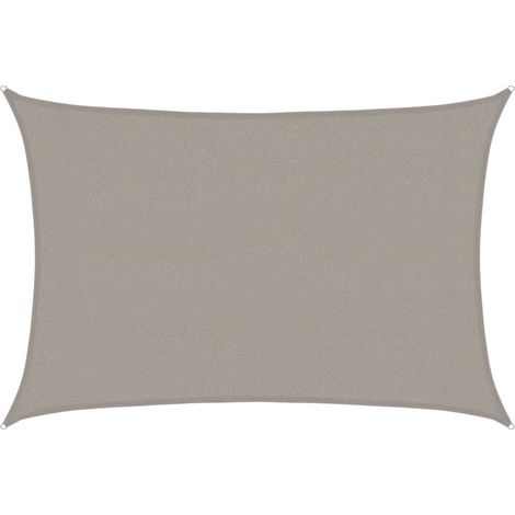 vidaXL Vela Parasole 160 g/m² Rettangolare Grigio Chiaro 3x4 m in HDPE