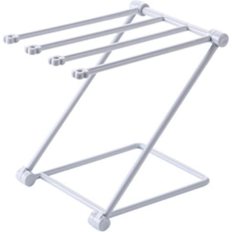Porte-Gant/Serviette Pliable Gris, support vertical rangement/séchage torchons sdb (1/4)