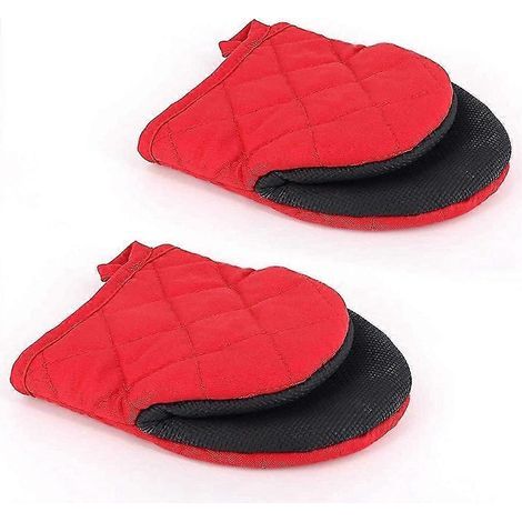 Kurze Ofenhandschuhe, Mini-Küchenhandschuhe aus hitzebeständigem Silikon (1/5)