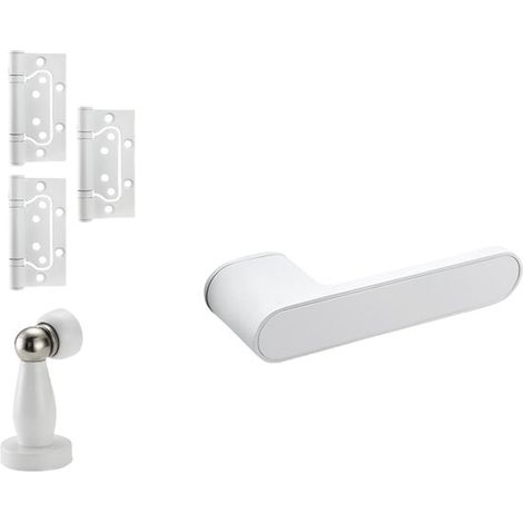 Innentürgriffe, ein Set aus 50 mm Durchmesser Innentürgriffen, aus Aluminiumlegierung, weiß.