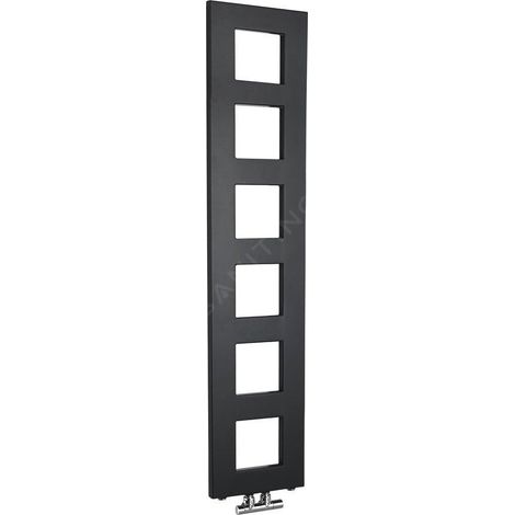 Sapho Block - Sèche-serviettes, 280x1330 cm, 353 W, noir mat IR181 (1/5)