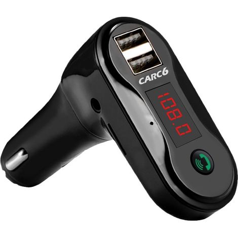 Car Bluetooth MP3 Player, Car MP3 Player with Card Insertion, Dual USB Charging - Rose Gold