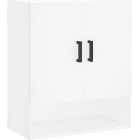 Armario de pared de diseño moderno con espacio de almacenamiento 60 x 31 x 70 cm madera de ingeniería blanca 020048765 (1/5)