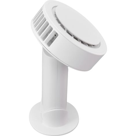 Mini ventilateur de poche USB portable avec 3 vitesses, blanc, pour une utilisation intérieure et extérieure (1/5)