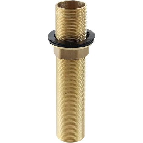 Mitigeur d'évier universel (jaune), kit de rallonge filetée de 150 mm inclus — Tige de fixation allongée — Montage monotrou, longueur 15 cm. (1/5)