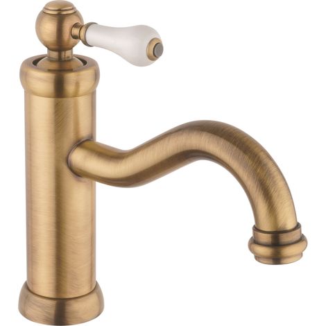 Mitigeur de lavabo bronze antique TOF3086A21 – Poignée rétro en résine – Cartouche céramique – Fixation incluse – Pour salle de bain – Piralla (1/5)