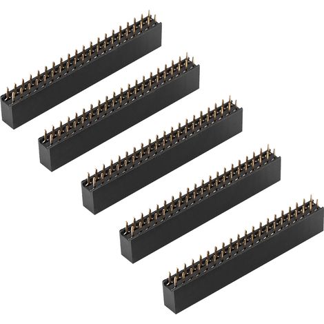 connettori femmina con doppia fila di pin corti, passo 2,54 mm, 2 x 20 pin, per Raspberry Pi (1/5)