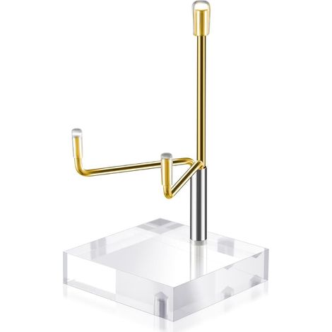 support de présentation réglable avec bras en métal - Chevalet en acrylique - Base transparente - Décoration d'intérieur (1/5)