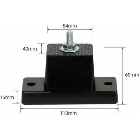 Lot de 4 Supports de Montage Disolateur de Vibrations en Caoutchouc/Support de Montage de Climatiseur (1/3)