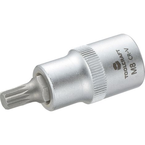 TOOLCRAFT 816087 Innen-Vielzahn (XZN) Steckschlüssel-Bit-Einsatz 8 mm 1/2" (12.5 mm)