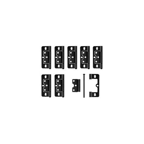 8 Pcs Charniere Porte Lourde, Charnières de Porte Pliables Noires, Charnières de Porte Pliantes Silencieuses sans Mortaise, Charnières pour Intérieures Extérieures Fenêtres Armoires (76 mm x 35