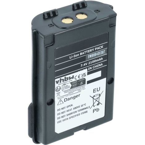 vhbw Replacement Battery compatible with Icom IC-M71, IC-M72, IC-M73, IC-M73 Euro, IC-M73 PLUS Radio, Walkie-Talkie (2,100mAh, 7.4V, Li-Ion)