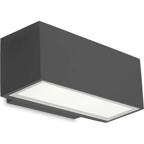 LEDS C4 - Aplique IP65 Afrodita LED 220mm Single Emission LED 12.7 Blanco neutro - 4000K ON-OFF Gris urbano 1004lm