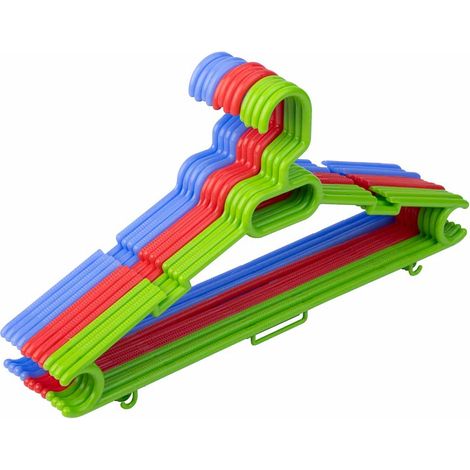 Percha mega de plastico multi color pack de 12 uds 42,20x0,73x21h cm (1/5)