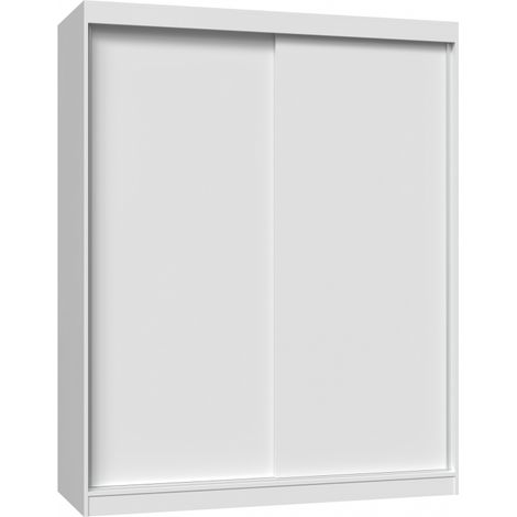 PAOLO - Armoire penderie à 2 portes coulissantes - Largeur 160 cm - Dressing de chambre 2 portes (1/4)