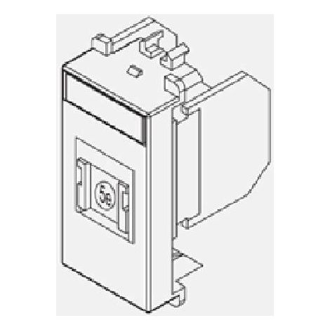 Presaconnettore  Rj45 Cat5E Non Schermata Bianca ( Urmet Cod. 10445E.B ) (1/2)