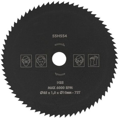 roue de disque de coupe de lame de scie circulaire de 85mm10mm 72T HSS pour le métal en bois (1/5)