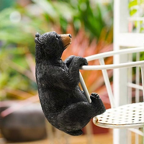 Pendentif ours noir Peeker, bonsaï, plantes en pot, pot de fleurs, décoration, ornement E7CB (1/5)