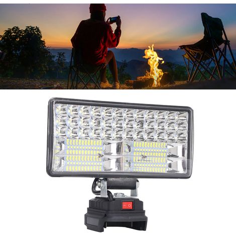 Lampe de travail LED sans fil haute luminosité (6000 lm) avec batterie au lithium, compatible avec les modèles BL1430, BL1440, BL1450, BL1460, BL1815, BL1830, BL1840, BL1850, BL1860, BL1430B, BL1460B, (1/5)