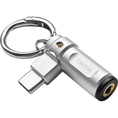 Compatible avec l'amplificateur de casque CS43198 à décodage USB-C à petite queue, adaptateur de casque portable tout cuivre (1/3)