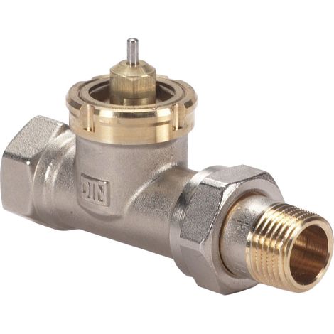 Danfoss Ventilgehäuse RAV 15/8 R 1/2", Durchgangsausführung, matt vernickelt (1/2)