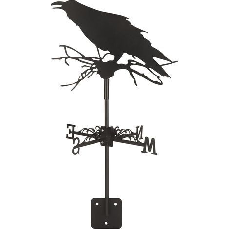 Girouette Corbeau Girouette en Fer avec Ornement Corbeau – Girouette en Métal, pour Le Jardin Extérieur, la Décoration de Ferme, Indicateur de Direction du Vent (1/5)