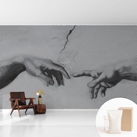 Tapete Tapete Vliestapete mit Kleber - Fototapete mit Motiv - Wandtapete modern - Wanddeko Hypnotische Hände 416x254 cm (1/5)