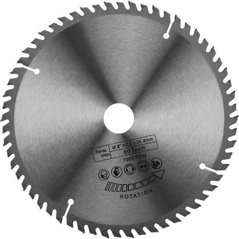AIZ Lame De Scie Circulaire En Argent Tct De 200 Mm Pour Coupe Du Bois 60 Dents-Ywey (1/5)