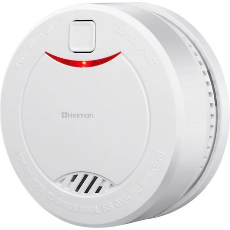 Photoelektrischer Rauchmelder mit 10-Jahres-Batterie - DIN EN14604 Brandmelder - Weiß, 625PHS1 (1er-Pack)