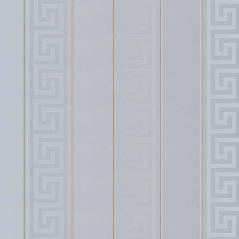 Papier peint motif à rayures gris Tapisserie rayures or chic Papiers peints designer italien parfaits pour salon et bureau (1/4)