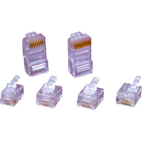 encitech RJ48-10P10CR RJ45-Steckverbinder 6510-0104-05 Stecker, gerade   Polzahl Sensoren 10P10C Tra
