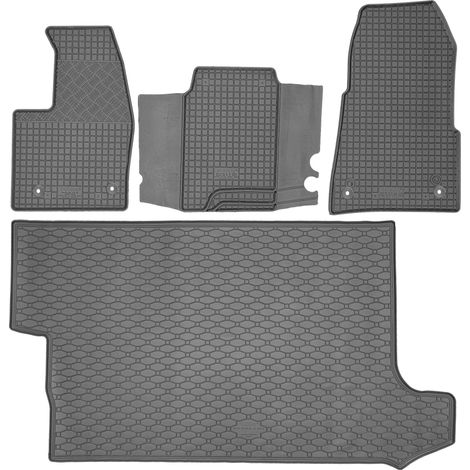 Juego de alfombrillas de goma para coche y alfombrilla para maletero para furgoneta Ford Transit Custom desde enero de 2013. (1/5)